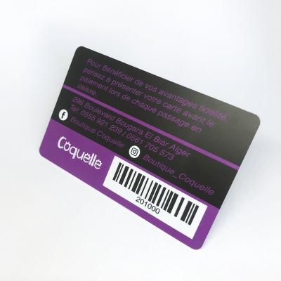 China Supermarket PVC Membership Card with Barcode for sale