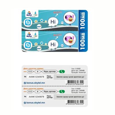 China Telecom Card Scratch Paper Calling Card for sale