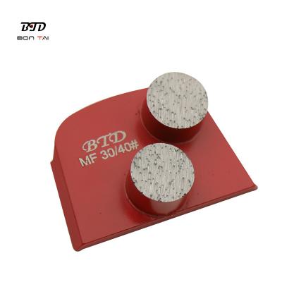 China Lavina Double Grinding Round Segments Diamond Grinding Shoe Pads Tools For Soft, Medium, Hard Concrete Floor for sale