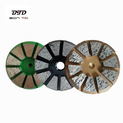 China To Fit On Premaster/Xtreme/STI Floor Grinding Machines Metal Link 6 Segments 3inch Diamond Pad Grinding Disc For Concrete American Machine for sale