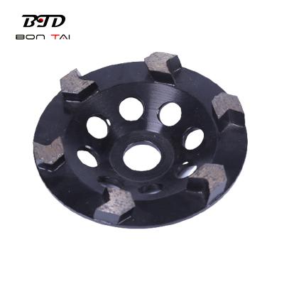 China For concrete and terrazzo grinding floor 4~7 inch arrowhead cup wheels plowing and removing thin surface preparations on concrete floor for sale