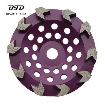 China Concrete Floor Grinding 180mm Boom Segment Diamond Cup Grinding Wheel For Concrete And Granite Floor Diamond Cup Wheels For Angle Grinders for sale