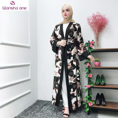 China Wholesale Modest Chiffon Muslim Muslim Islamic Clothing Dubai Abaya Summer Kaftan Summer Daily Casual Beach Wear for sale