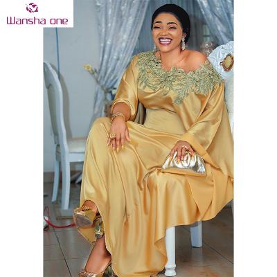 China Fashion Women Long Dress Kaftan Boubou Daily Casual Formal Woman Plus Size Kaftan Satin Abaya Africa Clothing Casual Dress Long for sale