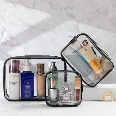 China Fashion factory wholesale waterproof PVC cosmetic bag multifunctional transparent PVC makeup bag for sale