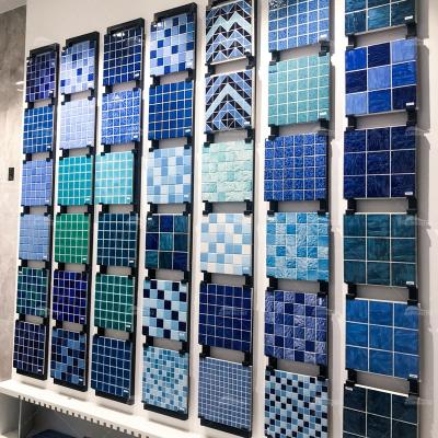 China Factory Price Porcelain Mosaic Bathroom Wall Floor Square Cheap Modern Foshan Green Blue Ceramic Mosaic Pool Tile for sale