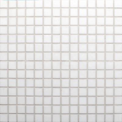 China Factory Direct Sale Modern Bathroom Spa Shower Square Mosaic 1 Inch Hot Melt Tile Mosaico Iridescent Glass White Pool Tile for sale