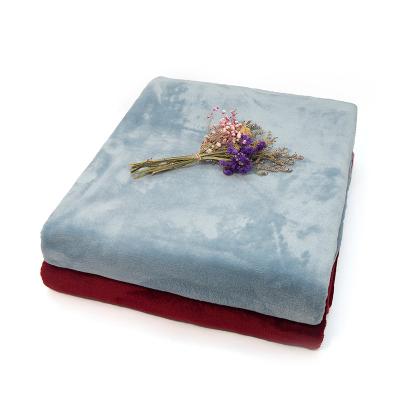 China Best Selling Eco-Friendly 100% Recycled Polyester Soft Fleece Blanket Portable Brushed Memory Free Sample for sale