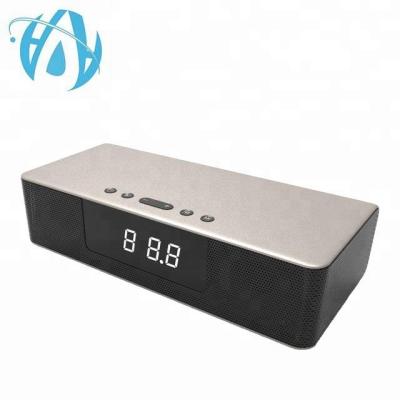 China BS-39A Wireless Charger Qi Bluetooth Speaker Wireless Speaker with Alarm Clock and Display for sale