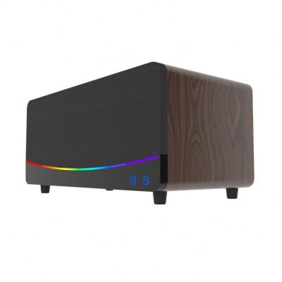 China Hot Selling Mini System 2021 Bass Wooden Bookshelf Sounds Equipment Bluetooth Party Speaker Home Theater System for sale