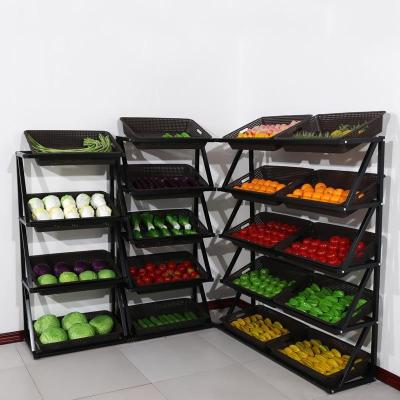 China Deli groceey vegetable display fruit display rack vegetable vegetable display for sale