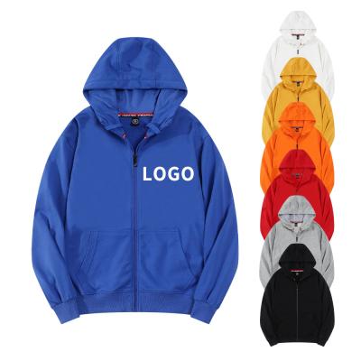 China 400G thick Anti-wrinkle hoodie custom printing oversized 100% cotton hoodies winter sport zipper hoodie men for sale