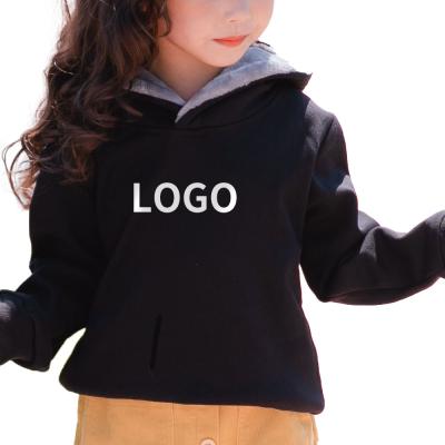 China 2021 new arrivals children's clothing girls cotton fleece hoodie white winter custom anti-pilling hoodie 100% custom for sale