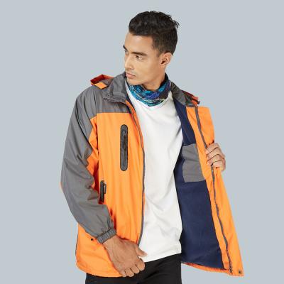 China Viable Wholesale Waterproof Winter Sport Jackets OEM Windproof Custom Printing Thick Warm Fleece Jacket Men for sale