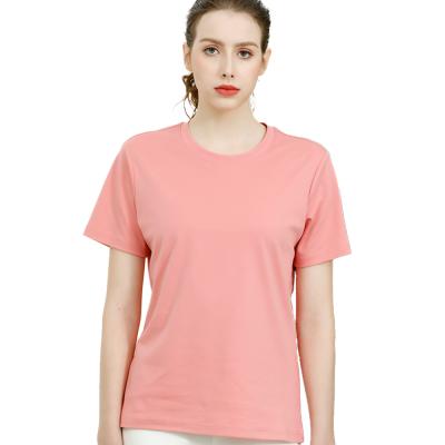 China High Quality Logo Anti-Wrinkle T-shirt O-neck Women's T-shirt Cotton T-shirt Custom 100% OEM Wholesale for sale