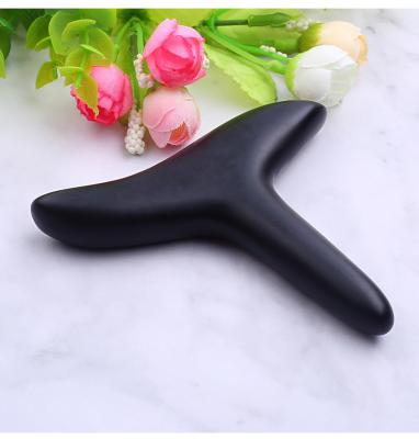 China Bian Stone Wholesale Price Factory Price Gua Sha Anti Aging Tool Body Black Gua Sha Massage for sale