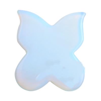 China Premium Face Butterfly Gua Sha Tool Opalite Opal Guasha For Face Massage for sale