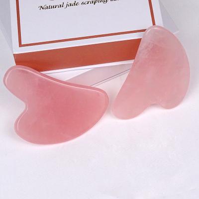 China face gua bel price best sha tool mounted quartz gua sha stone rose quartz guasha board for sale