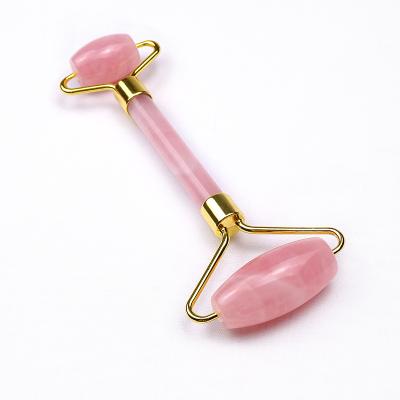 China Best Selling Face Mounted Quartz Jade Roller Rose Quartz Jade Facial Roller For Face for sale