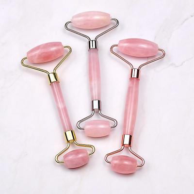 China Face ready to ship rose quartz jade face roller rose quartz facial roller for sell for sale