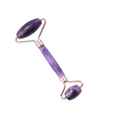 China High Quality Purple Crystal Jade Face Roller Best Luxury Amethyst Facial Roller For Sale for sale