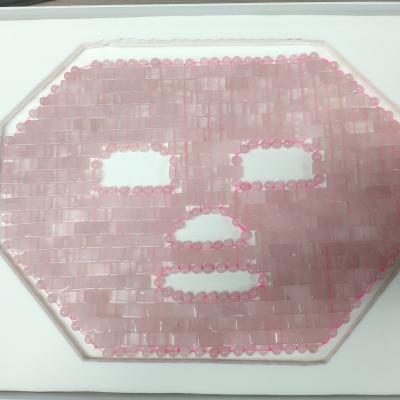 China Face 2022 Jade Face Veil Rose Quartz High Quality Crystal Jade Veil For Face rose for sale