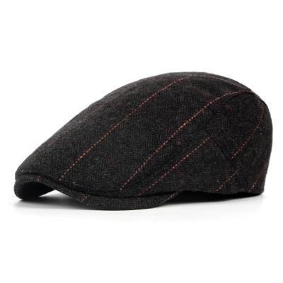 China Ivy Cap Flat Golf Beret Ivy Cap Hat Newsboy Cap Fashion Men's Hat Black Cotton Newsboy Newsboy Cap for sale