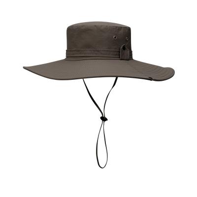 China Casual Wide Brim Boonie Bucket Hat Waterproof Sun Protection Sun Protection Outdoor Fishing Hat for sale