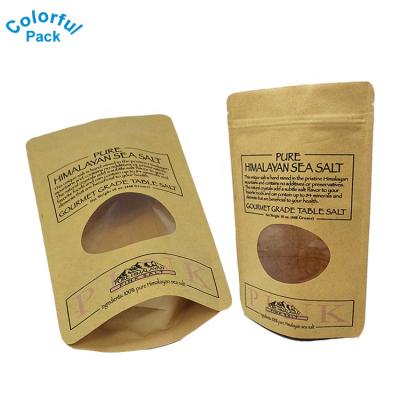 China Custom Household OEM Printing Stand Up Pouch Flavor Salt Craft Paper Bag With Zipper for sale