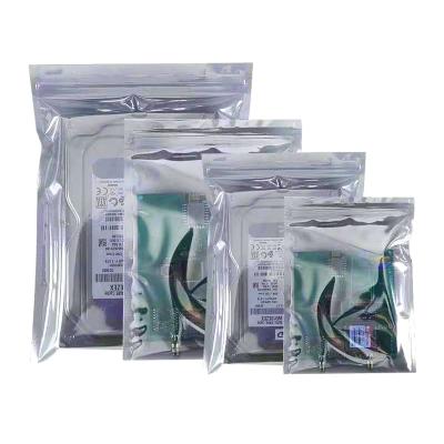 China ESD Shield Zipper Bag Recyclable Anti-Static Bag Lock Products Electronic Hard Disk CircuitClear Seal Plastic Packaging for sale