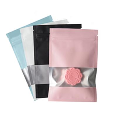 China Recyclable Clear Aluminum Foil Bag Zip Lock Resealable Packaging Zipper Pouches With Window Package for sale