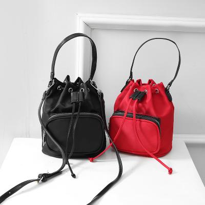 China Waterproof Drawstring Bucket Small Oxford Drawstring Bucket Female Shoulder Bag for sale