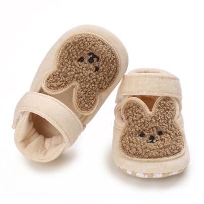 China 2022 Springs 0-1T Summer and Autumn 0-1T Spring Baby Bear Rabbit Cartoon Shoes Soft Sole Shoes Baby Toddler Animal Shoes for sale