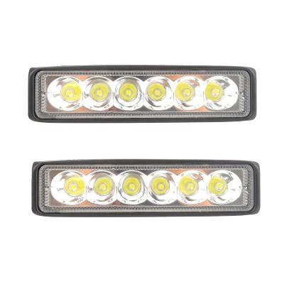 China 18W LED Combo Light Bar4000LM Spot Flood Off Road Triple Row LED Work Driving Light Fog Lamps For Pickup Truck UTV SUV 27 for sale