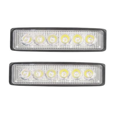 China 18W LED Combo Light Bar4000LM Spot Flood Off Road Triple Row LED Work Driving Light Fog Lamps For Pickup Truck UTV SUV 28 for sale