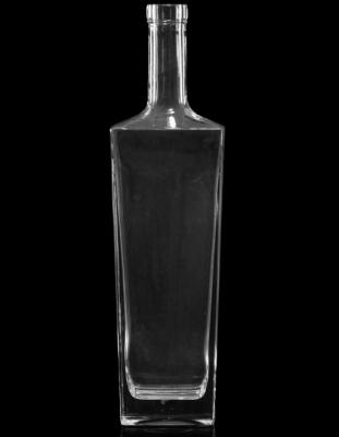 China Custom Square Beverage Shape 100ml Glass Bottle Weight For Gin Bottle for sale