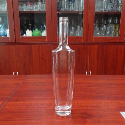 China Beverage Round 500ML Screw Cap Glass Olive Oil Castor Oil Bottle Frosted Bottle for sale