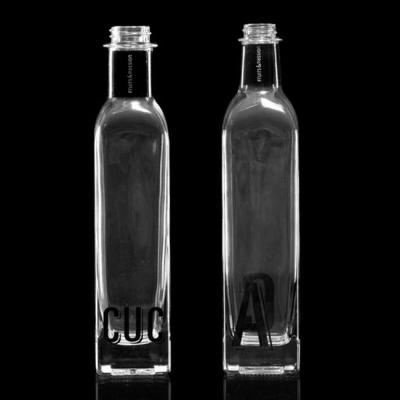 China Extreme Glass Bottle 500ML Olive Oil Bottle 500ML Beverage Clear Glass Square for sale