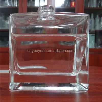 China Square Reed Diffuser Bottle 400ML Beverage Glass Reed Diffuser Bottle for sale