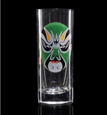 China Viable Peking Opera Decal Liquor Shot Glass Mug For Beverage for sale