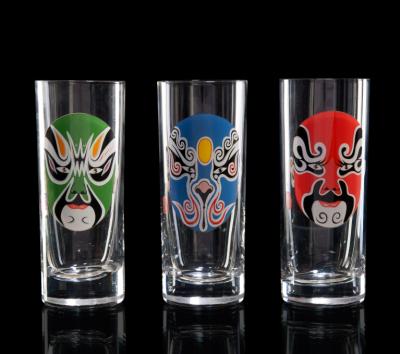 China Wholesale KOREAN Popular Hi-ball Cups Peking Opera Label Shot Glass Mug for sale