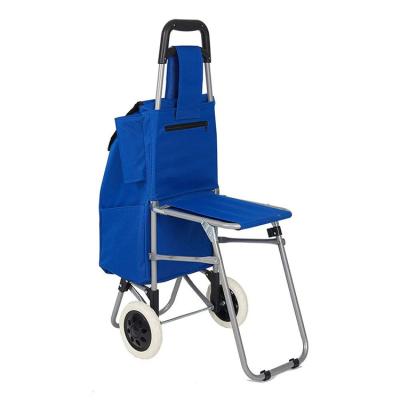 China Lightweight Collapsible Stairs 2 Wheels Foldable Portable Climbing Cart Bag With Seat for sale