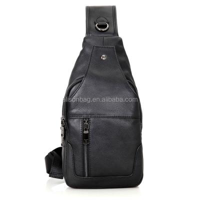 China Comfortable Custom Fashion PU Leather Travel Cross - Body Messenger Sling Bag Chest Bag For Men for sale