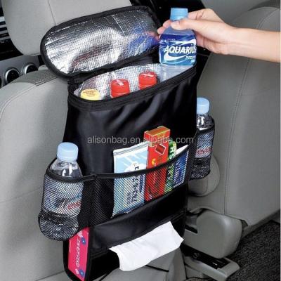 China With Bottle Holder Multi-pocket Hanging Backseat Kids Organizer With Cooler Car Back Seat Toy Trunk Storage Organizer Travel for sale