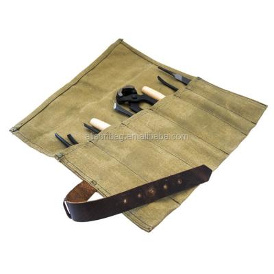 China Roll Up Canvas Wholesale Waterproof Rolling Waxed Tooling Bag for sale