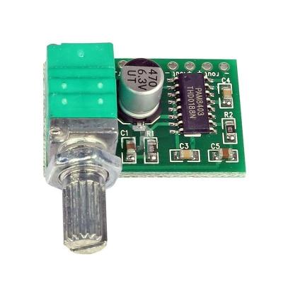 China Mini Amplifier Board PAM8403 Digital Stereo Amplifier Board With Switch Potentiometer 5V 3W*2 for sale