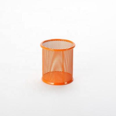 China Storage Metal Mesh Round Pencil Holder Pen Cup Office Supplies for sale