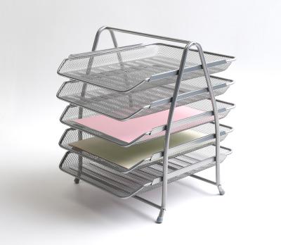 China Eco - Friendly 5 - Tier Mesh File Tray / Document Tray / Letter Tray for sale