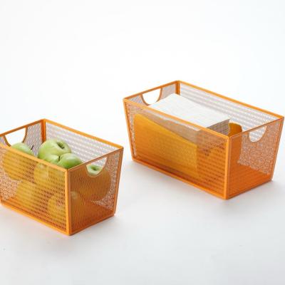 China Viable Mesh Storage Bins Metal Mesh Organizer Sustainable, Stocked Home Storage for sale