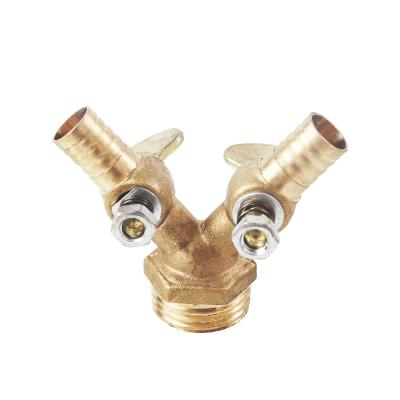 China Home Kitchen Brass Male Bifurcated Pipe Barb Pipe Fitting Gas Pressure Switch For Water Heating for sale